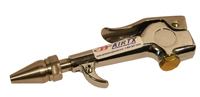Chrome Thumb Control Air Gun, With Adjustable Air Saver Nozzle 1/4 in. NPTF Air Connection- www.tjsolution.com