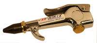 Chrome Thumb Control Air Gun, With Rubber Tip Nozzle, 1/4 in. Air Inlet