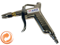 Metal, Hand Control Air Gun With Hurricane Aluminum Air Saver Force Nozzle, 1/4 in. NPTF Air Connection